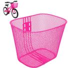 Cesta De Aço Rosa Para Bicicleta Infantil Aro 20 Com Suporte Cesta De Aço Rosa Para Bicicleta Infantil Aro 20 Com Suporte