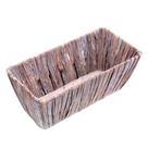 Cesta de Aguapé Retangular Marrom Festa C25xL12xA10cm 1un