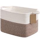 Cesta de almacenamiento Goodpick de cuerda de algodón 33x25x23 cm rectangular