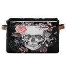 Cesta de armazenamento AUUXVA SEULIFE Floral Sugar Skull Halloween Cesta de armazenamento AUUXVA SEULIFE Floral Sugar Skull Halloween