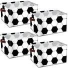 Cesta de Armazenamento Bin Bokon para Bolas Esportivas - Design de Futebol