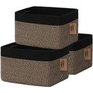 Cesta de Armazenamento COMFY-HOMI de Corda de Algodão - Quadrada (13,5 x 11 x 9,5 cm) - Pacote com 3