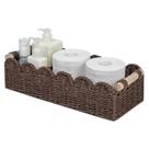 Cesta de armazenamento CubeSland Paper Rope Scalloped Edge Brown