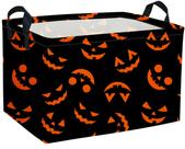 Cesta de armazenamento de lona Essme Halloween Kids Funny Face