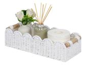 Cesta de armazenamento de papel higiênico Cubesland Scalloped Edge White