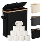 Cesta de armazenamento de papel higiênico FubeGi para Mega Rolls, preta