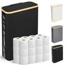Cesta de armazenamento de papel higiênico Odonata Large com tampa 49L preta