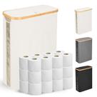 Cesta de armazenamento de papel higiênico Odonata Large com tampa bege 49L