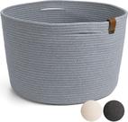 Cesta de armazenamento DENJA & CO Extra Large Woven Light Grey Cesta de armazenamento DENJA & CO Extra Large Woven Light Grey