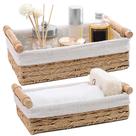 Cesta de armazenamento DUOER, corda de papel redonda com alça, conjunto de 2 Cesta de armazenamento DUOER, corda de papel redonda com alça, conjunto de 2