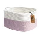 Cesta de armazenamento em tecido de corda de algodão COMFY-HOMI 34x28x24 cm