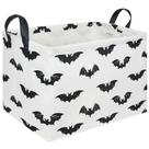 Cesta de armazenamento FXOCSHE Halloween Batman impermeável preta