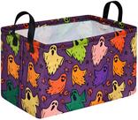Cesta de armazenamento HUAYEE Halloween Ghost dobrável com alças