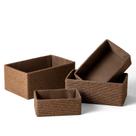 Cesta de armazenamento LA JOLIE MUSE Paper Rope Woven, conjunto de 4 marrons