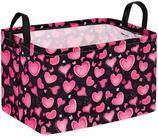 Cesta de armazenamento MAIZMZ Heart Print impermeável 38x26x25 cm