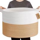 Cesta de armazenamento MEGASKET Extra Large 56x56x36cm, corda de algodão