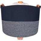 Cesta de Armazenamento MINTWOOD Design - Corda de Algodão (56x41cm)