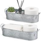 Cesta de armazenamento Mkono Metal para decoração de banheiro Cesta de armazenamento Mkono Metal para decoração de banheiro