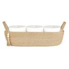 Cesta de armazenamento Mkono Small Toilet Tank Top Jute Rope 15,7x6cm