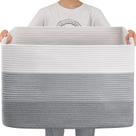 Cesta de Armazenamento OIAHOMY 108L - Grande, Cinza Degradê