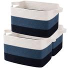 Cesta de armazenamento OIAHOMY, corda de algodão tecida 33x25x22 cm, pacote 3 Cesta de armazenamento OIAHOMY, corda de algodão tecida 33x25x22 cm, pacote 3