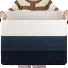 Cesta de Armazenamento OIAHOMY de Corda de Algodão - 108L - Azul Degradê
