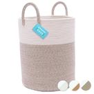 Cesta de armazenamento OrganiHaus Brown Toy 15x18 para sala de estar