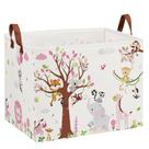 Cesta de armazenamento para bebês XHWZOF dobrável rosa com estampa animal