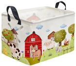 Cesta de armazenamento para crianças Sanjiaofen 38x23x25 cm impermeável