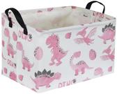 Cesta de armazenamento Sanjiaofen Pink Dinosaur 38x23x25 cm