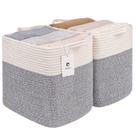 Cesta de armazenamento tecida da laughbird 36x25x30cm Conjunto de 2