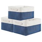 Cesta de armazenamento TheWarmHome Medium, pacote com 3, 36 x 25 x 18 cm, tecido Cesta de armazenamento TheWarmHome Medium, pacote com 3, 36 x 25 x 18 cm, tecido