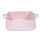 Cesta de armazenamento XUANGUO, corda de algodão tecida para prateleiras, rosa claro Cesta de armazenamento XUANGUO, corda de algodão tecida para prateleiras, rosa claro