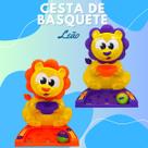 Cesta de Basquete de Leão com Bolinha e Marcador de Pontos brinquedo , infantil, criança