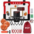 Cesta de basquete de salão Kroyedfuw West Red com placar