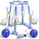 Cesta de Basquete Flutuante 2 em 1 para Piscina Handwell