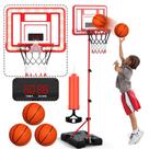 Cesta de basquete infantil flybakiz de altura ajustável com placar