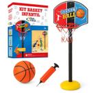 Cesta de basquete infantil oficial com bola bomba rede 1.20m