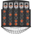 Cesta de basquete SWOOC Games montada na parede Giant 4 em uma fileira