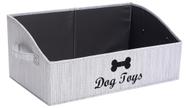 Cesta de brinquedos para cães Morezi Storage Canvas cinza 50 cm x 28 cm x 21 cm