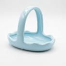 Cesta de Cerâmica Retrô com Bordas Onduladas cor:AZUL Cesta de Cerâmica Retrô com Bordas Onduladas cor:AZUL