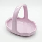 Cesta de Cerâmica Retrô com Bordas Onduladas cor:ROSA/LILÁS Cesta de Cerâmica Retrô com Bordas Onduladas cor:ROSA/LILÁS
