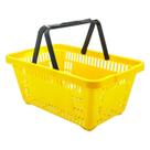 Cesta de compras plástica 16l amarelo