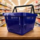 Cesta de Compras Plástica 16L - Azul - Plastex
