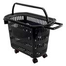 Cesta de Compras Preta com Alças e Rodinhas S-1200 Plasticomm