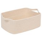 Cesta de corda de algodão CubesLand, fofa e durável, bege, pequena