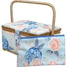Cesta de costura SINGER Sew'n Stow Hydrangeas com bolsa com zíper