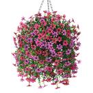 Cesta de flores artificiais suspensas falsas INQCMY Daisy Spring