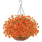 Cesta de flores suspensas artificiais AGIRL para decoração de outono