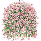 Cesta de flores suspensas artificiais HyeFlora Daisy Pink